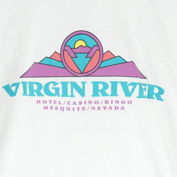 Vintage T Shirt Womens Extra Large White Southwestern Virgin River Screen Stars - Picture 2 of 9